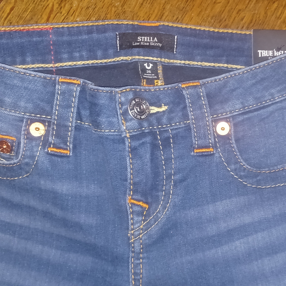 True Religion Stella Low Rise Skinny Jeans, Size 26